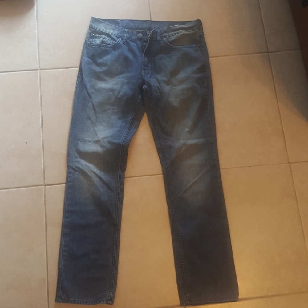Mens washed Bull Head Jeans